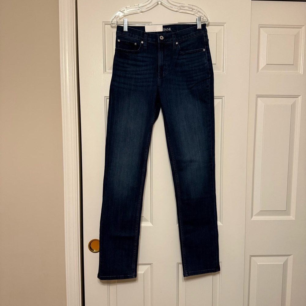 Jos A Bank Men’s Slim Fit Denim Jeans 5 Pocket Dark Wash 30x32